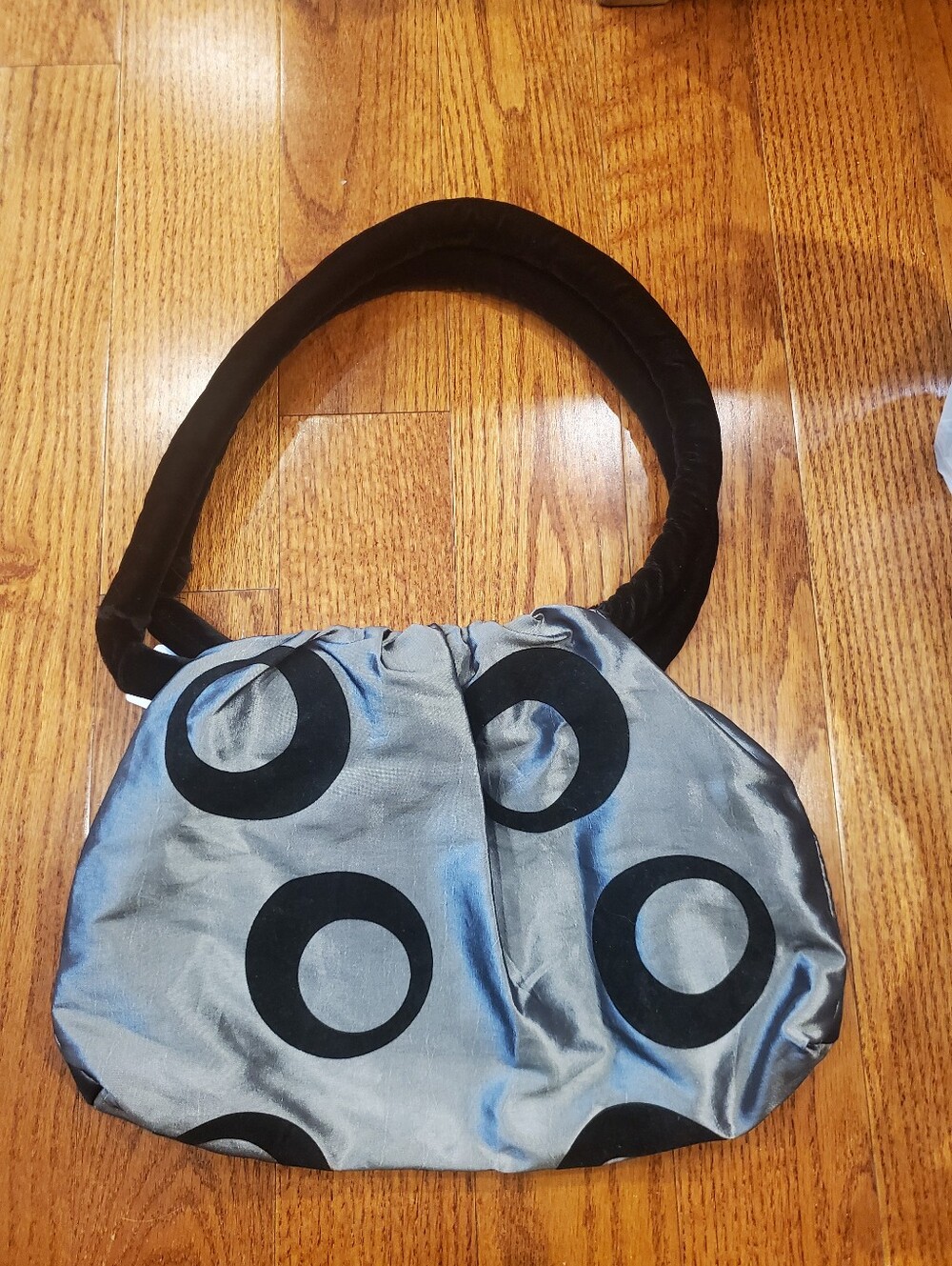 Elli And Friends Silver Circle-Print Shoulder Bag - Unbranded